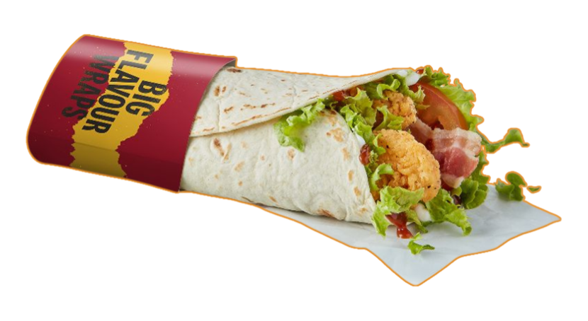 The BBQ & Bacon Chicken One Crispy wrap of the day