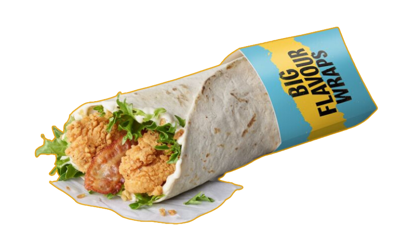 McDonald's The Caesar & Bacon Chicken One Crispy Wrap of the day